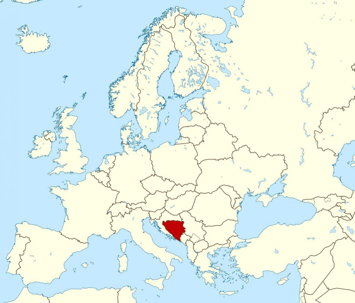 Bośnia i Hercegowina na mapie świata