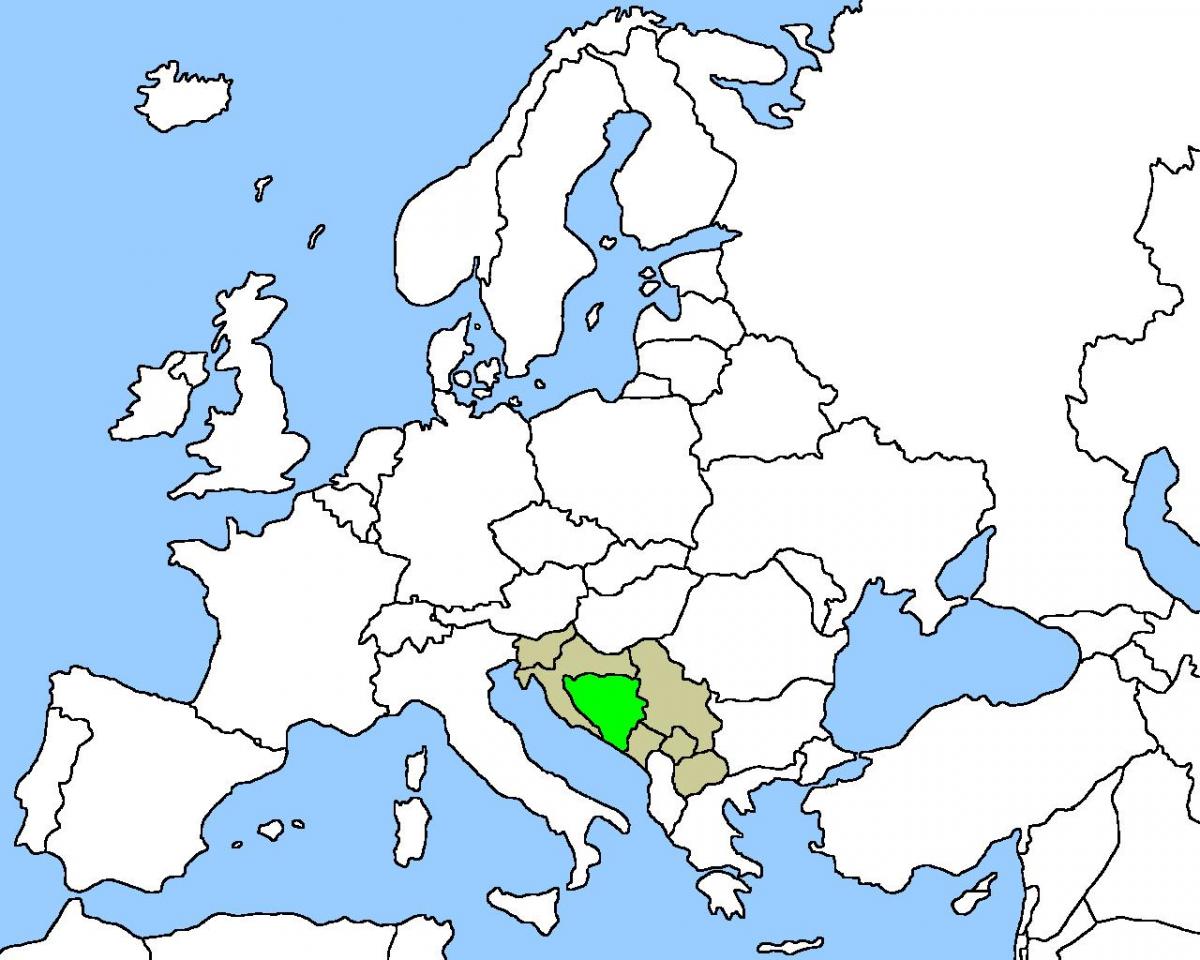Mapa Bośni lokalizacja na 