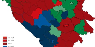 Bośnia religii mapie
