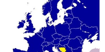 Mapa Bośni i Hercegowiny Europy
