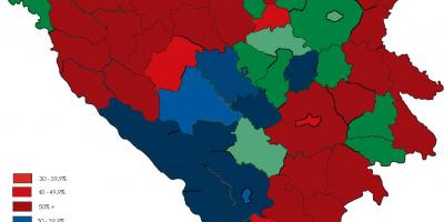 Bośnia religii mapie