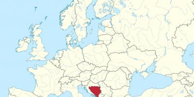 Bośnia na mapie Europy