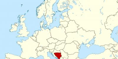 Mapa Bośni lokalizacja na świat