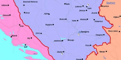 Systemu politycznego Bośni i Hercegowiny mapa