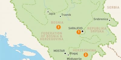 Mapa Sarajewa W Bośni